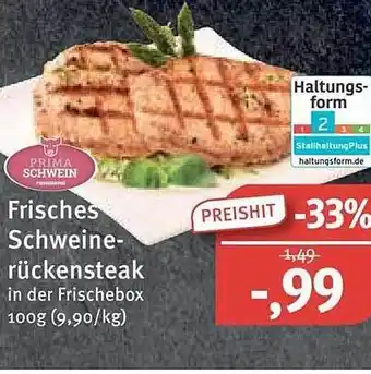 Feneberg Prima schwein frisches schweinerückensteak Angebot