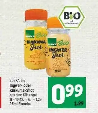 Marktkauf Edeka bio ingwer- oder kurkuma-shot Angebot