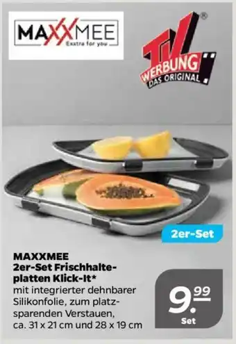 NETTO Maxxmee 2er Set Frischhalteplatten Klick it Angebot