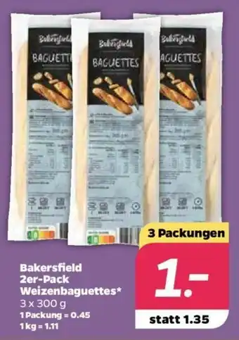 NETTO Bakersfield 2er Pack Weizenbaguettes 3x300g Angebot