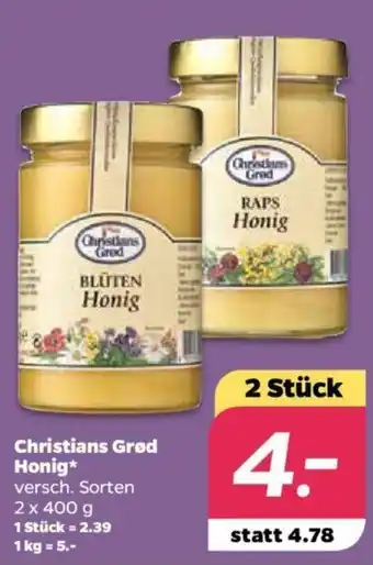 NETTO Christians Grod Honig 2x400g Angebot