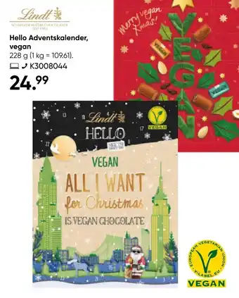 Galeria Lindt Hello Adventskalender, vegan 228 g Angebot