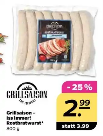 NETTO Grillsaison Iss immer! Rostbratwurst 800g Angebot