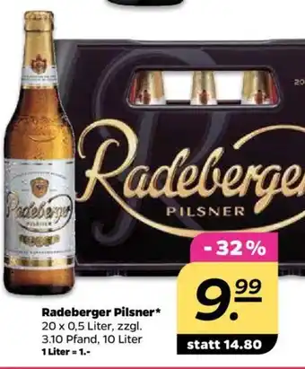 NETTO Radeberger Pilsner 20 x 0,5 L Angebot