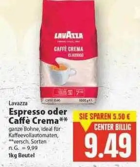 E-Center Lavazza espresso oder caffè crema Angebot