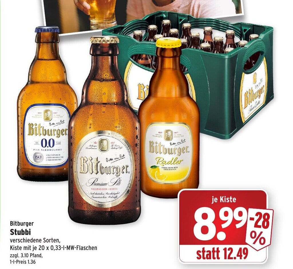 Wunderschãne Bitburger Stubbi Im Angebot Bild