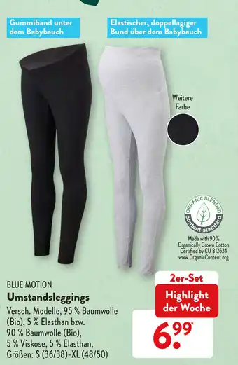 Aldi Süd Blue Motion Umstandsleggings Angebot