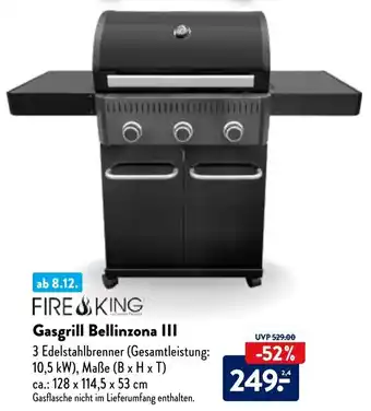 Aldi Süd Fire King Gasgrill Bellinzona III Angebot