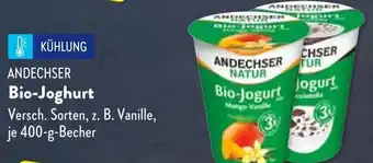 Aldi Süd Andechser Bio Joghurt 400 g Becher Angebot