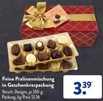 Aldi Süd Feine Pralinenmischung in Geschenkverpackung 250 g Packung Angebot