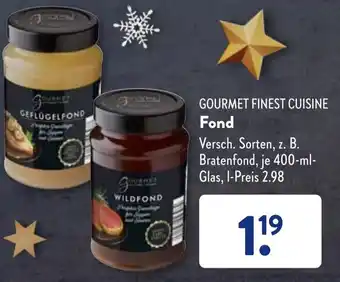 Aldi Süd Gourmet Finest Cuisine Fond 400 ml Glas Angebot