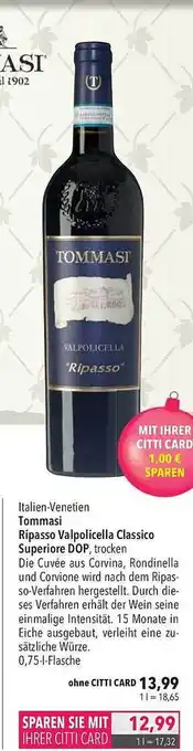 CITTI Markt Tommasi ripasso valpolicella classico superiore dop Angebot