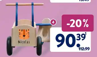 Aldi Süd Rutschauto aus Birkenholz Angebot