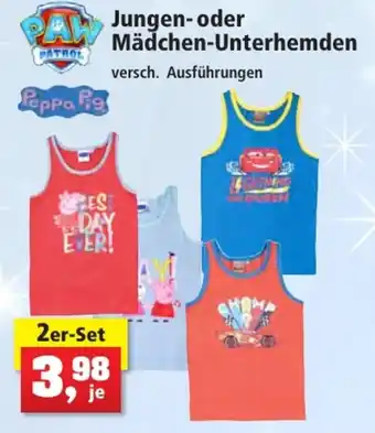 Thomas Philipps Paw Patrol/Peppa Pig Jungen oder Mädchen Unterhemden 2er Set Angebot