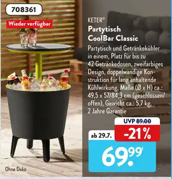Aldi Süd Keter Partytisch CoolBar Classic Angebot