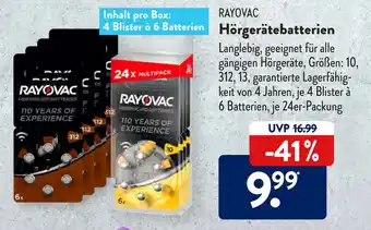 Aldi Süd Rayovac Hörgerätebatterien Angebot