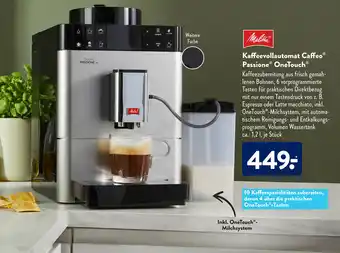 Aldi Süd Melitta Kaffeevollautomat Caffeo Passione OneTouch Angebot