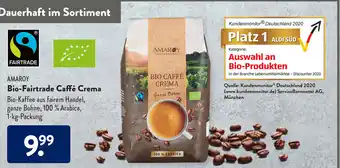 Aldi Süd Amaroy Bio Fairtrade Caffè Crema 1kg Angebot