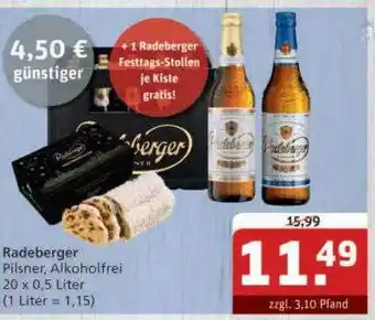 Getränke Quelle Radeberger pilsner, alkoholfrei Angebot