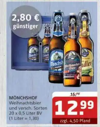 Getränke Quelle Mönchshof weihnachtsbier Angebot