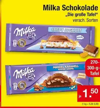 Zimmermann Milka schokolade „die große tafel“ Angebot