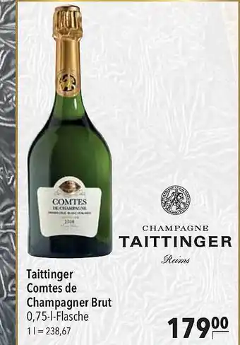 CITTI Markt Taittinger comtes de champagner brut Angebot