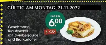 Möbel Martin Geschmorte krautwickel mit zwiebelsauce und bratkartoffel Angebot