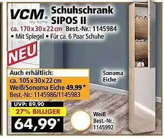 Norma24 Vcm schuhschrank sipos ii Angebot