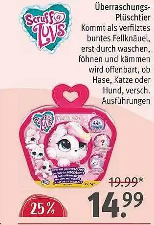 Rossmann Überraschungs-plüschtier Angebot