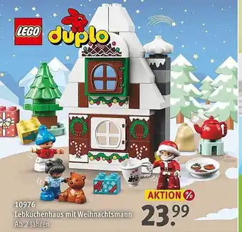 Rossmann Lebkuchenhaus mit weihnachtsmann Angebot