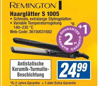 expert Octomedia Remington Haarglätter S1005 Angebot