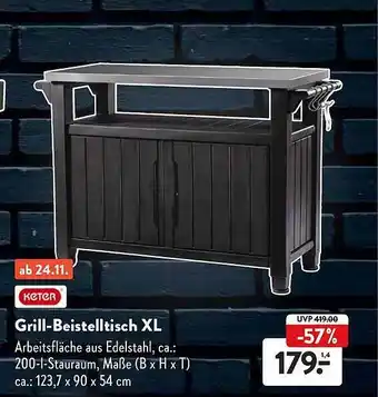 Aldi Süd Keter grill-beistelltisch xl Angebot