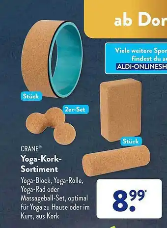 Aldi Süd Crane yoga-kork-sortiment Angebot