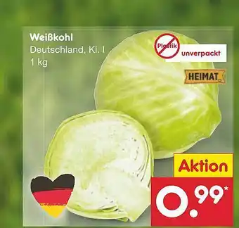 Netto Marken-Discount Weißkohl Angebot