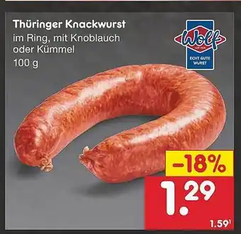 Netto Marken-Discount Thüringer knackwurst wolf Angebot