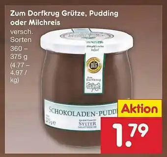 Netto Marken-Discount Zum dorfkrug grütze, pudding oder milchreis Angebot