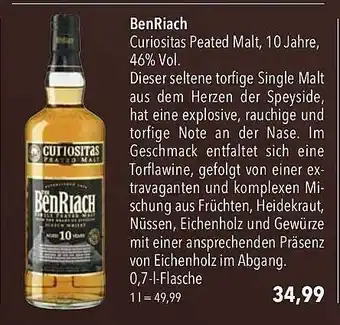 CITTI Markt Benriach curiositas peated malt Angebot