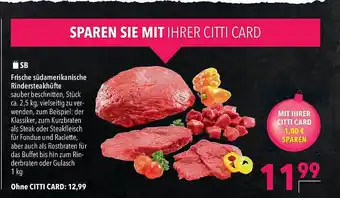 CITTI Markt Frisches südamerikanische rindersteakhüfte Angebot