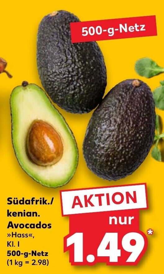 Südafrik./kenian.Avocados 500 g Netz Angebot bei Kaufland