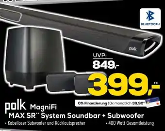 Euronics Polk MagniFi Max SR System Soundbar+Subwoofer Angebot