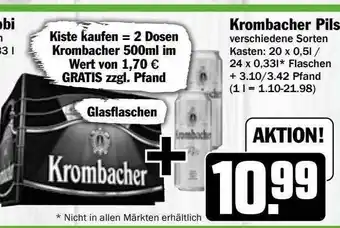 Hit Krombacher pils Angebot