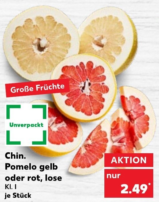 Chin. Pomelo gelb oder rot, lose Angebot bei Kaufland