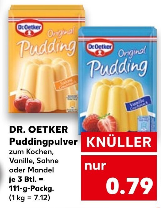 Dr. Oetker Puddingpulver 111 g Packg. Angebot bei Kaufland