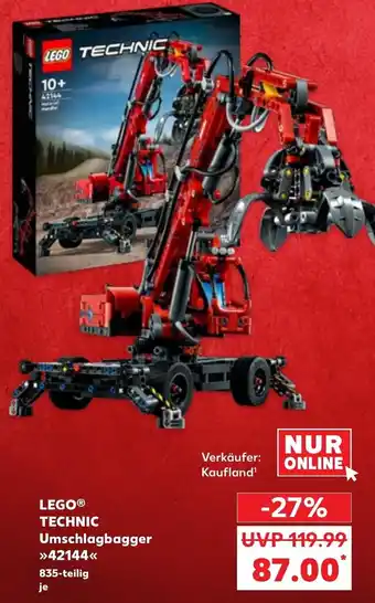 Kaufland Lego Technic Umschlagbagger 42144, 835 teilig Angebot