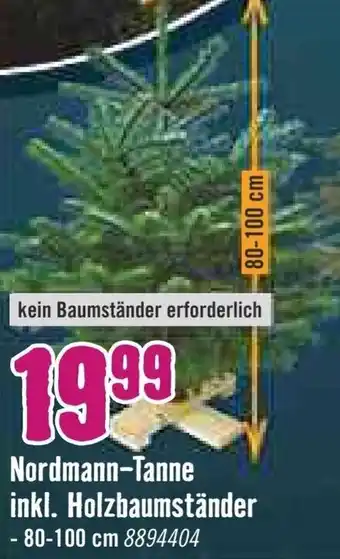 Hornbach Zweitbaum Nordmann Tanne inkl. Holzbaumständer Angebot