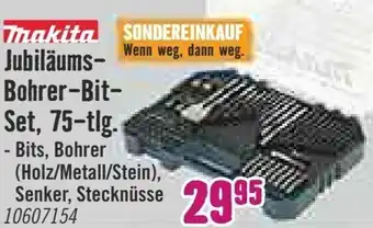 Hornbach Makita Jubiläums Bohrer Bit Set, 75 tlg. Angebot