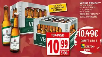 Elli Markt Veltins Pilsener 24x0,33/20x0,5 L Flasche Angebot