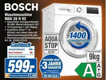 expert Techno Land Bosch waschmaschine wau 28r92 Angebot