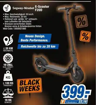 HEM Expert Segway-ninebot e-scooter f20d Angebot