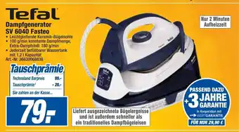 expert Techno Land Tefal Dampfgenerator SV 6040 Fasteo Angebot